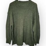 Topshop Women's Green Chunky Knit Mock Neck Oversized Sweater Size S US 4-6 Photo 0