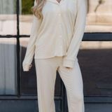 These Three Boutique Grace Ribbed Pajama Set Photo 0