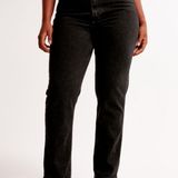 Abercrombie & Fitch Ultra High Rise Curve Love Ankle Straight Jean Photo 0