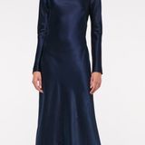 Abercrombie & Fitch Long Sleeve Cowl Back Maxi Dress Photo 0