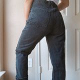 Faded Glory BLACK DENIM MOM JEANS RELAXED FIT Photo 0