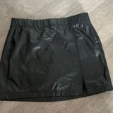 American Eagle Black Pleather Skort Photo 0