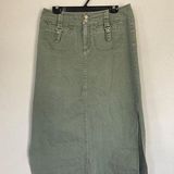 Faded Glory Army green maxi cargo skirt. Photo 0