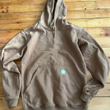 Carhartt  Loose Fit Hoodie logo graphic sleeve tan brown xs Photo 0
