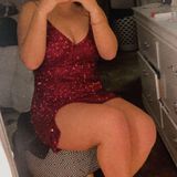 Red Sequins Dress Size XL Photo 0
