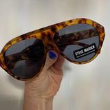 Steve Madden Tortoise Acrylic Aviator Sunglasses, leopard print Photo 0