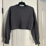 Divided Gray Women's Cropped Sweatshirt Photo 0