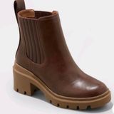 Universal Threads Universal Thread Naya Heeled Chelsea Boots- Brown Photo 0