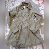 Anthropologie Anthro Tulle olive green trench coat Photo 0