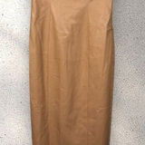 Naked Wardrobe  Sleeveless Square Neck Faux Leather Bodycon Maxi Dress Size S Photo 0