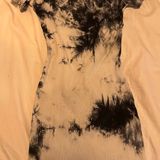 Princess Polly Tie Dye Bodycon Dress Black/ White Photo 0