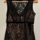 Loft Black Lace Tank Top whimsy goth grunge fairy lace Photo 0