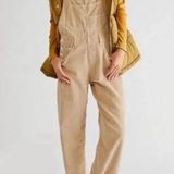 American Eagle Tan Peachy Corduroy Overalls M Photo 0