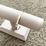Gold Plated LOVE Adjustable Bangle Photo 0