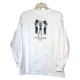 Gymshark  Graphic Long Sleeve T Shirt White 100% Cotton Weightlifting Print Large Photo 0