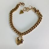 Guess Gold Tone Heart Tag Bracelet Photo 0