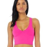 Alo Yoga  Real Bra Tank Hot Pink Size Small Photo 0