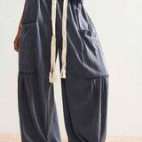 Boutique Dark Grey Boho Lounge Pants Photo 0