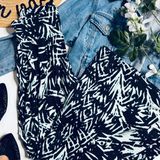 About A Girl abstract printed flare wide leg festival pants Photo 0