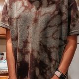 Carolyn Taylor Terry Cloth Bleached T-shirt  Photo 0