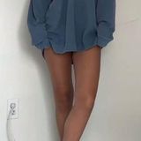 IZOD vintage of the shoulder oversized embroidered  quarter button up Photo 0