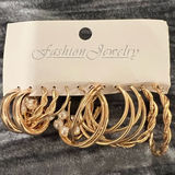 Elegant Gold Hoop Earrings Set Photo 0