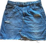 Free People Classic Blue Denim Pencil Skirt Photo 0
