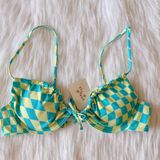 Aurelle Swim NWT Riza Green Bikini Top Photo 0