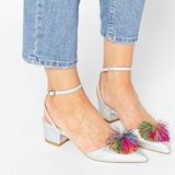 ASOS Colorful Koosh Pom-Pom Women's Shoes Sz 7 AS IS Photo 0