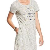 Ariat Kay Heather Gray Short Sleeve Embroidered Tee Shirt Dress Size M Photo 0