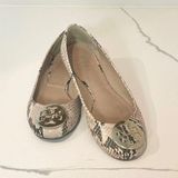 Tory Burch  Snakeskin Ballet Flats - Cream and Black Photo 0