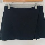 ZARA Black Asymmetrical Wrap Skort / Skirt Photo 0