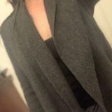 Valerie Bertinelli Grey  100% Merino Wool Sweater Cardigan Size Large Photo 0