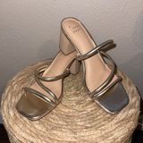 Target Strap Slip On Heels Gold Photo 0