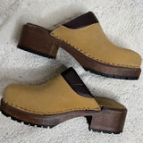 J.Crew  tan suede leather platform clogs Photo 0