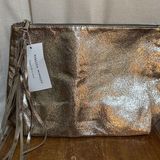 Rebecca Minkoff NWT LimeLife By Alcone Metallic Wristlet Pouch Envelope Purse Photo 0