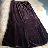 Dialogue Dark brown long velvet skirt size S Photo 0