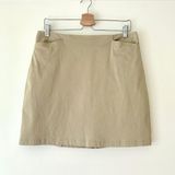 Boston Proper tan khaki cotton short skirt Photo 0