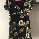 Black Swan Sunflower Flutter Sleeve Dress Photo 0