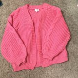 Line and Dot  gorgeous pink sweater cardigan chunky knit open full sleeve nwot Photo 0