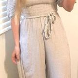 Black & White Striped OFS Jumpsuit Photo 0