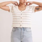 Madewell Linden Scoop Sweater Tee in Stripe Photo 0