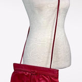 B Young 80s Red Leather Crossbody Bag Handmade Colombia Genuine Photo 0