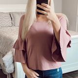 Hot Kiss Bell Sleeve Shirt Photo 0