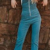 Blue Courdoroy Long Overalls Photo 0