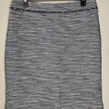 Karl Lagerfeld  Paris~Navy Blue~White Tweed Pencil Skirt 14 Photo 0