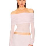 Revolve Pink off the shoulder top Photo 0