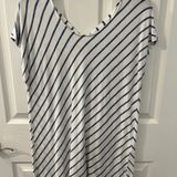 Chico's Chico’s Petite Size 1 (medium) Blue & White Tunic Top Photo 0