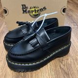 Dr. Martens Quad black leather platform loafers slip on shoes women’s 7 new Photo 0