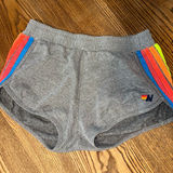 Aviator Nation  Heather Gray 5 Stripe Shorts Photo 0